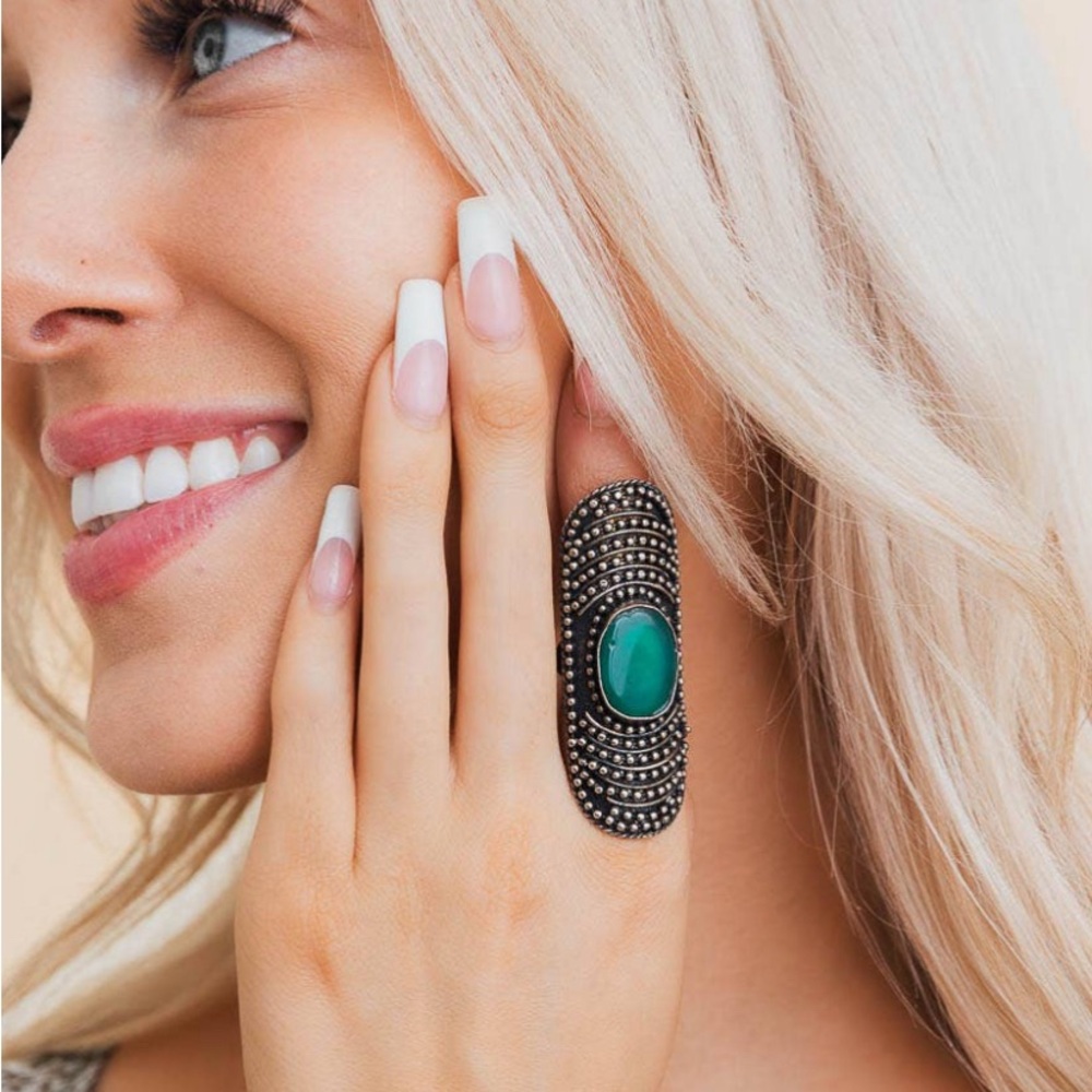 Antique Turquoise Adornment Vintage Style Ring
